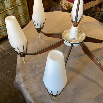 Mid-Century Modern Italian Chandelier in the Style of Arredoluce, 1950s-NMK-1079922