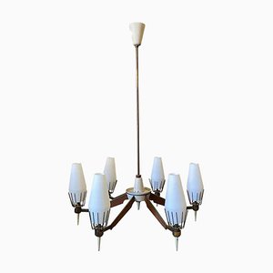 Mid-Century Modern Italian Chandelier in the Style of Arredoluce, 1950s-NMK-1079922