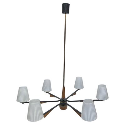 Mid-Century Modern Italian Chandelier in the Style of Stilnovo, 1960s-NMK-1140005