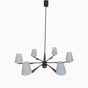 Mid-Century Modern Italian Chandelier in the Style of Stilnovo, 1960s-NMK-1140005