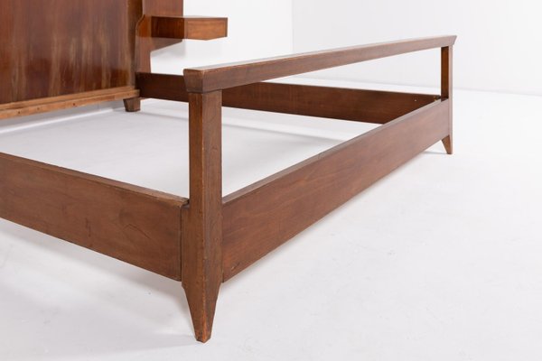 Mid-Century Modern Italian Double Bed Frame from Gio Ponti, 1950s-KMC-2022242