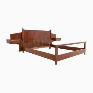 Mid-Century Modern Italian Double Bed Frame from Gio Ponti, 1950s-KMC-2022242