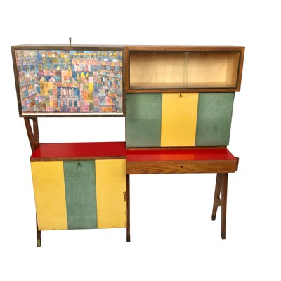 Mid-Century Modern Italian Dry Bar Cabinet & Secretary-LYQ-1171692