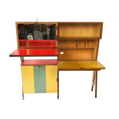 Mid-Century Modern Italian Dry Bar Cabinet & Secretary-LYQ-1171692