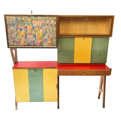 Mid-Century Modern Italian Dry Bar Cabinet & Secretary-LYQ-1171692