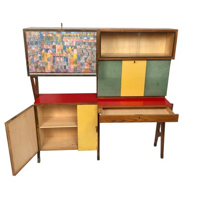 Mid-Century Modern Italian Dry Bar Cabinet & Secretary-LYQ-1171692