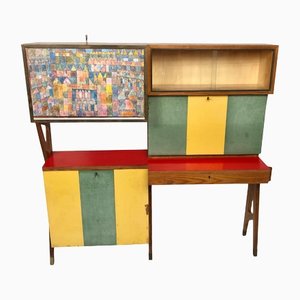 Mid-Century Modern Italian Dry Bar Cabinet & Secretary-LYQ-1171692