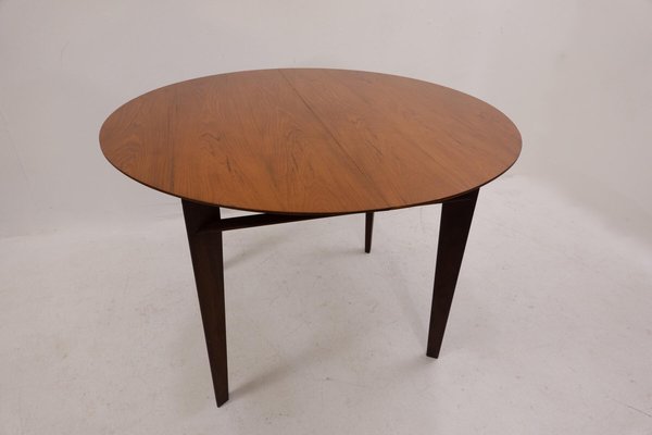 Mid-Century Modern Italian Extending Dining Table in Teak by Vittorio Dassi, 1950s-FGA-1325458