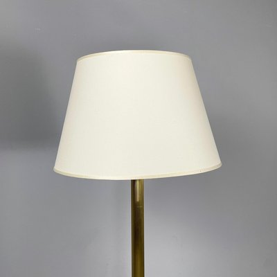 Mid-Century Modern Italian Floor Lamp in Withe Fabric Brass by Lam Bologna, 1960s-GDD-2020932