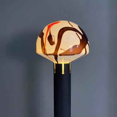 Mid-Century Modern Italian Floor Lamp with Decorated Murano Glass, 1970s-GDD-1386618