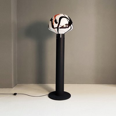 Mid-Century Modern Italian Floor Lamp with Decorated Murano Glass, 1970s-GDD-1386618