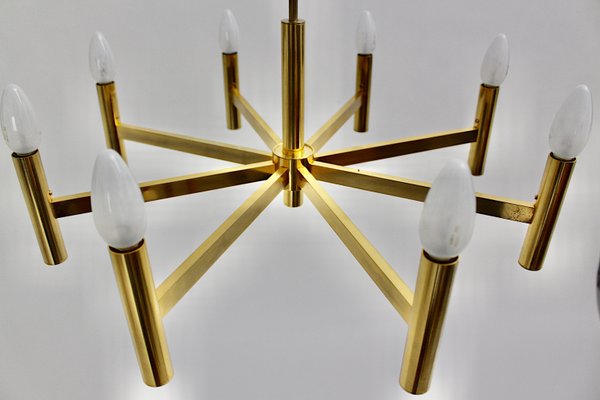 Mid-Century Modern Italian Golden Ceiling Lamp by Gaetano Sciolari, 1960s-NB-770431