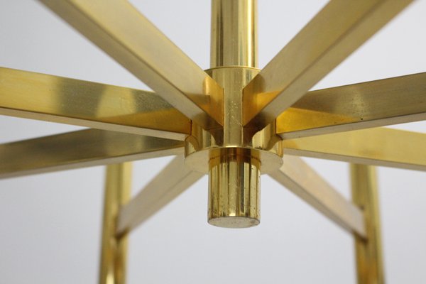 Mid-Century Modern Italian Golden Ceiling Lamp by Gaetano Sciolari, 1960s-NB-770431