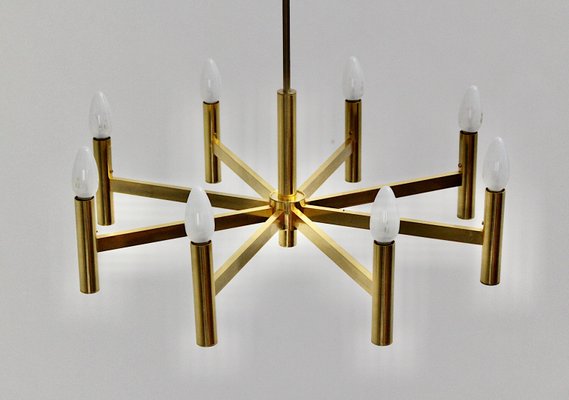 Mid-Century Modern Italian Golden Ceiling Lamp by Gaetano Sciolari, 1960s-NB-770431