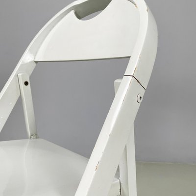 Mid-Century Modern Italian Grey Wood Folding Chair Tric attributed to Castiglioni for Hille, 1960s-GDD-2041603