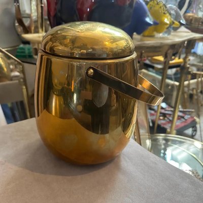 Mid-Century Modern Italian Ice Bucket in Brass, 1960s-NMK-2043744