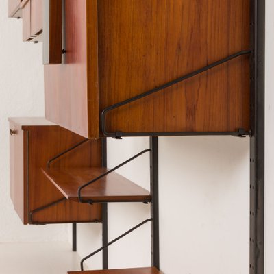 Mid-Century Modern Italian Large Wall Unit with Hidden Desk, 1960s-UE-2036248