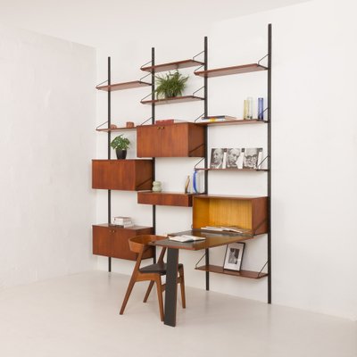 Mid-Century Modern Italian Large Wall Unit with Hidden Desk, 1960s-UE-2036248