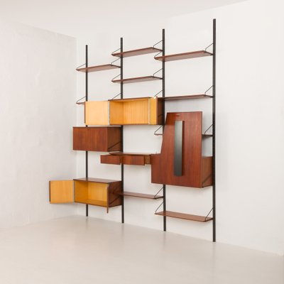 Mid-Century Modern Italian Large Wall Unit with Hidden Desk, 1960s-UE-2036248