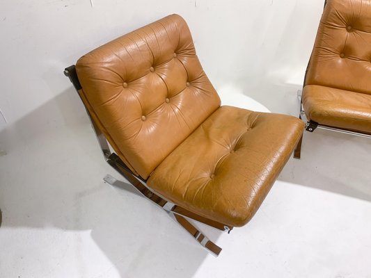 Mid-Century Modern Italian Leather Armchairs from MIM Roma, 1960s, Set of 2-FGA-1421050