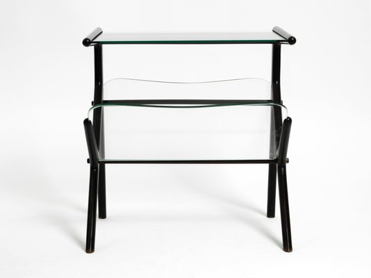 Mid-Century Modern Italian Magazine Rack and Side Table by Cesare Lacca for Cassina, 1960s-RR-2042112