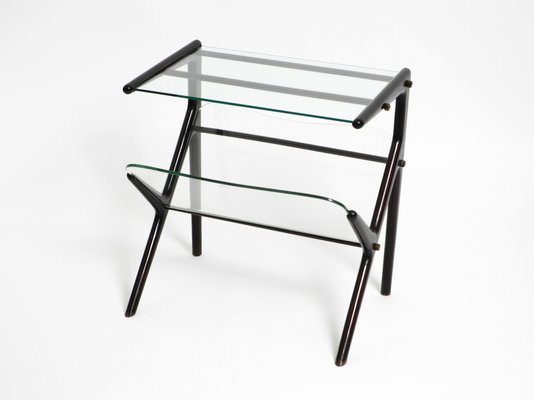 Mid-Century Modern Italian Magazine Rack and Side Table by Cesare Lacca for Cassina, 1960s-RR-2042112