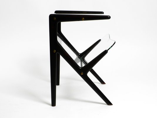 Mid-Century Modern Italian Magazine Rack and Side Table by Cesare Lacca for Cassina, 1960s-RR-2042112