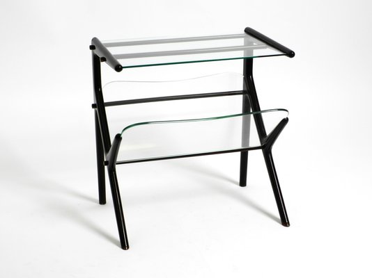 Mid-Century Modern Italian Magazine Rack and Side Table by Cesare Lacca for Cassina, 1960s-RR-2042112