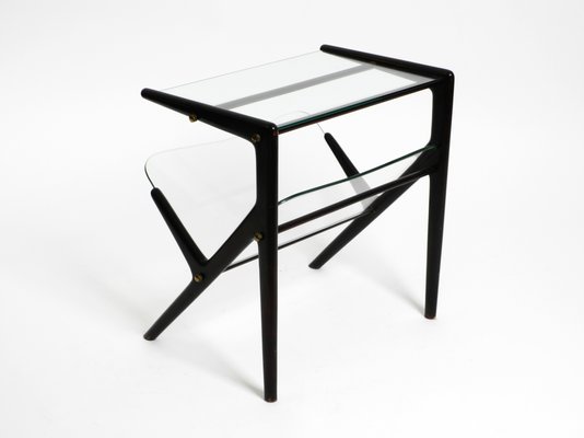 Mid-Century Modern Italian Magazine Rack and Side Table by Cesare Lacca for Cassina, 1960s-RR-2042112