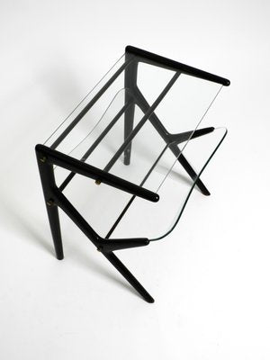 Mid-Century Modern Italian Magazine Rack and Side Table by Cesare Lacca for Cassina, 1960s-RR-2042112