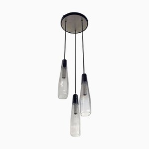 Mid-Century Modern Italian Murano Glass Three-Light Chandelier, 1970s-GDD-1097247