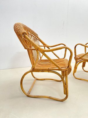 Mid-Century Modern Italian Rattan Armchairs, 1960s-FGA-1216989