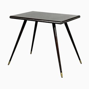 Mid-Century Modern Italian Rectangular Coffee Table in Wood and Brass, 1950s-GDD-1335902