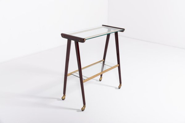 Mid-Century Modern Italian Sculptural Serving Cart, 1960s-KMC-2022236