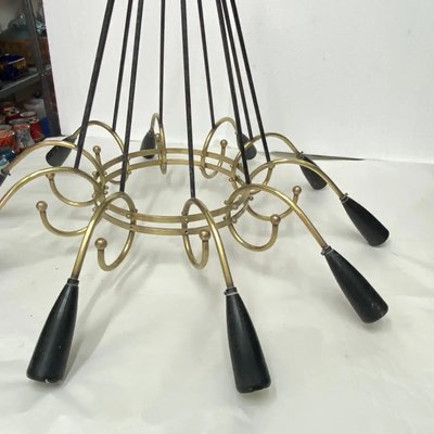 Mid-Century Modern Italian Sputnik Chandelier in Stilnovo Style, 1950s-NMK-1195865