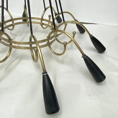 Mid-Century Modern Italian Sputnik Chandelier in Stilnovo Style, 1950s-NMK-1195865