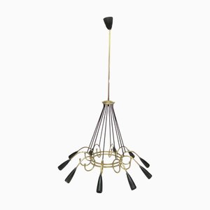 Mid-Century Modern Italian Sputnik Chandelier in Stilnovo Style, 1950s-NMK-1195865