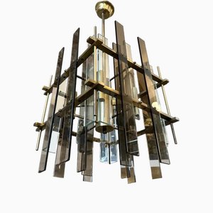 Mid-Century Modern Italian Square Chandelier from Mazzega in the style of Sciolari, 1970s-NMK-2016518