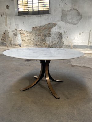 Mid-Century Modern Italian T69 Table with Carrara Marble Top by Osvaldo Borsani and Eugenio Gerli for Tecno, 1970s-DHH-1346046