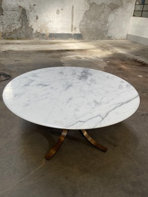 Mid-Century Modern Italian T69 Table with Carrara Marble Top by Osvaldo Borsani and Eugenio Gerli for Tecno, 1970s-DHH-1346046