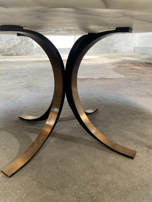 Mid-Century Modern Italian T69 Table with Carrara Marble Top by Osvaldo Borsani and Eugenio Gerli for Tecno, 1970s-DHH-1346046