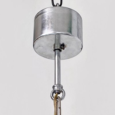 Mid-Century Modern Italian Twelve-Light Chromed Steel Chandelier, 1970s-GDD-1097157