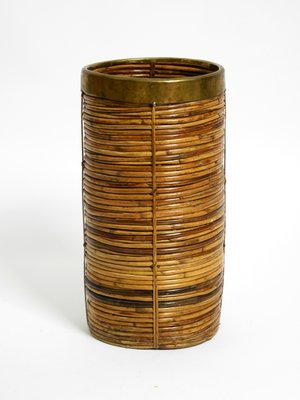 Mid-Century Modern Italian Umbrella Stand in Bamboo, 1960s-RR-2042111