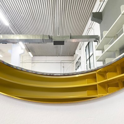 Mid-Century Modern Italian Wall Mirror with Yellow Frame, 1960s-GDD-1750892