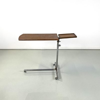 Mid-Century Modern Italian Wood and Metal Industrial Work Table, 1960s-GDD-1740089