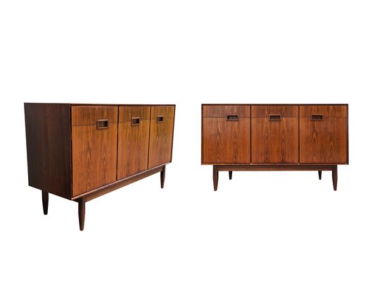 Mid-Century Modern Italian Wood Sideboards in the style of Dassi, 1950s, Set of 2-RD-1736405