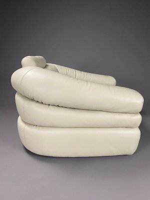 Mid-Century Modern Ivory Leather Straccio Lounge Chair from Zanotta, Italy-IEI-1166329