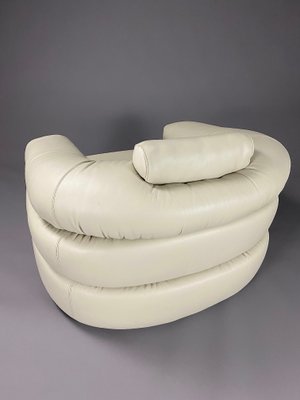 Mid-Century Modern Ivory Leather Straccio Lounge Chair from Zanotta, Italy-IEI-1166329