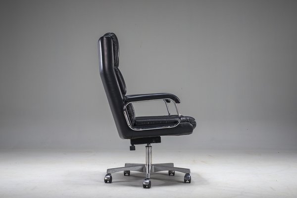 Mid-Century Modern Leather Office Chair by Ring Mekanikk, 1970s-ZZH-2041401