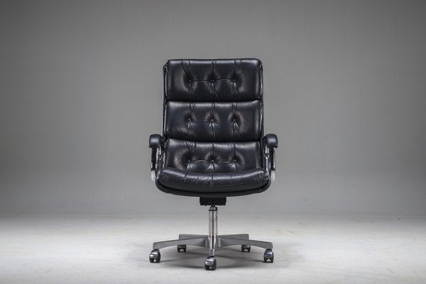 Mid-Century Modern Leather Office Chair by Ring Mekanikk, 1970s-ZZH-2041401